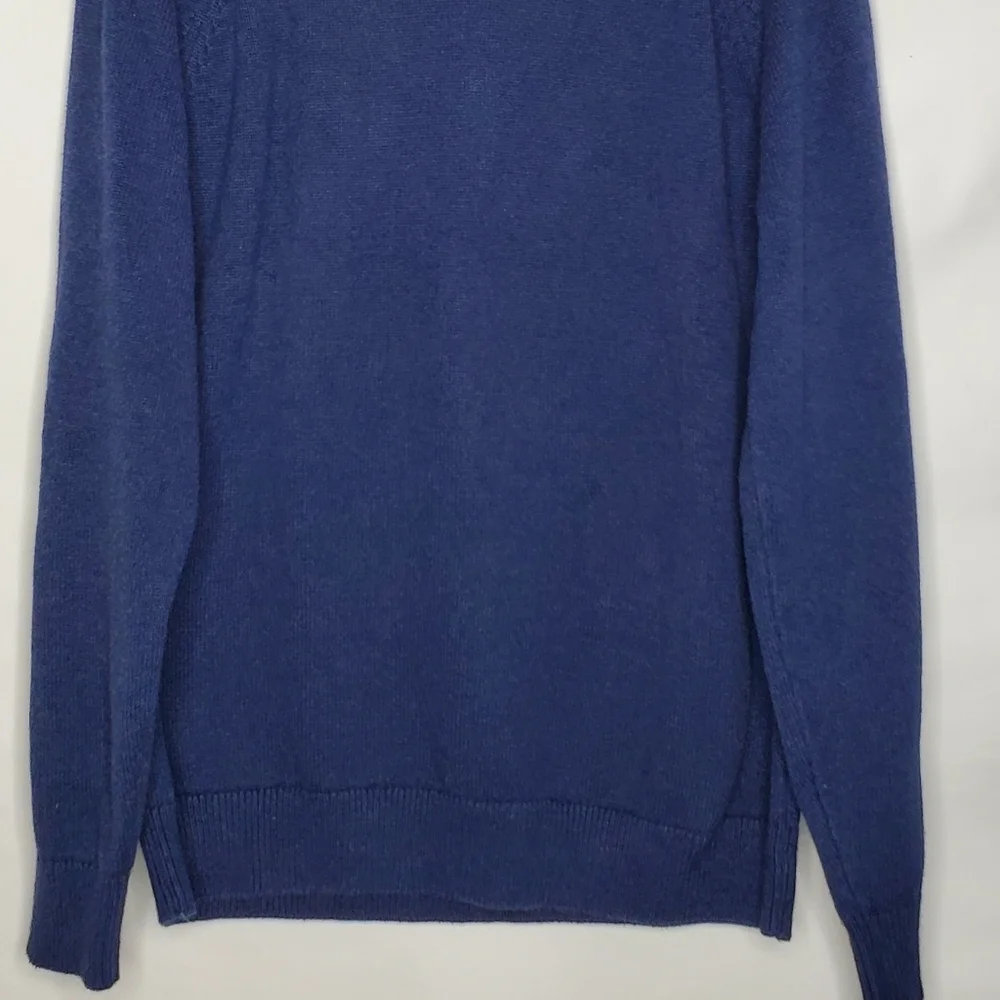 L.L. Bean‎ Cashmere Cotton Men's Sweater Size M Long Sleeve Navy Pullover Casual